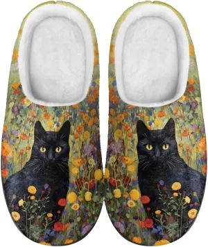 Binienty Womens House Shoes Slippers Indoor Outdoor Vintage Memory Foam Fluffy Slippers Anti Skid
