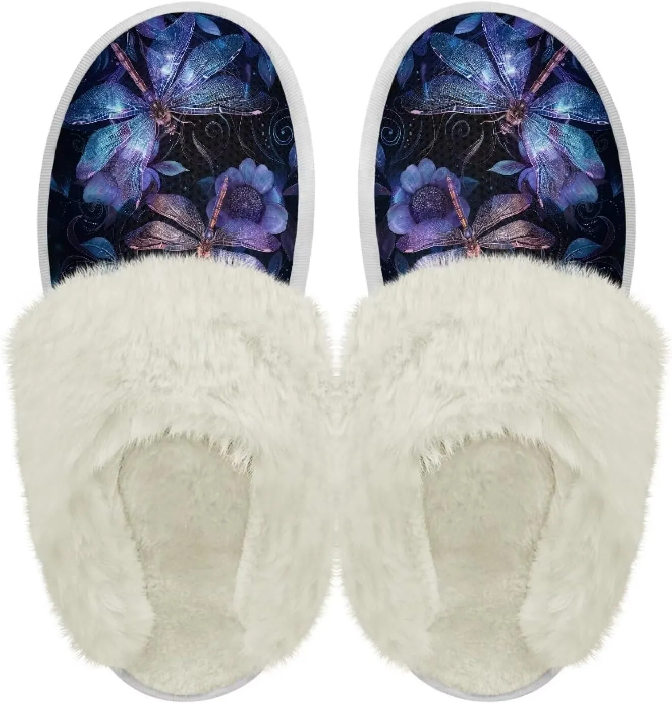 Binienty Women's Men's House Shoes Ultra Lightweight Fuzzy Winter Slippers