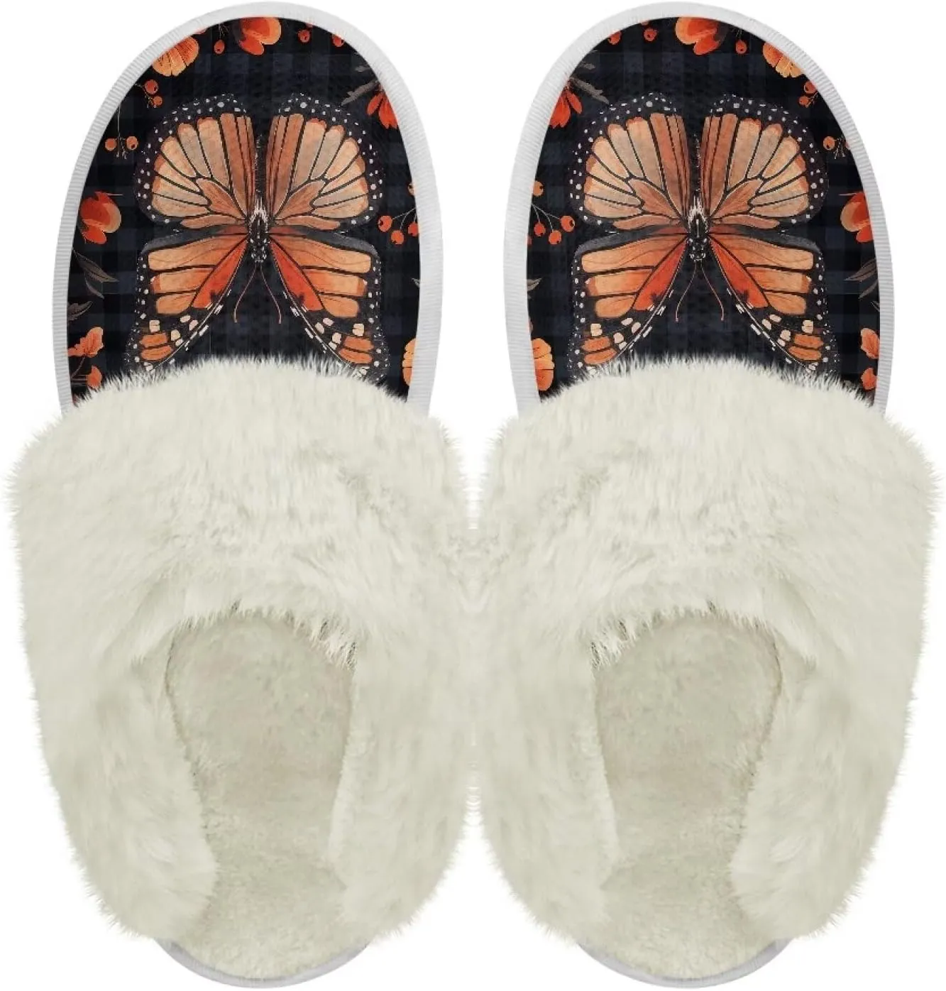 Binienty Women's Men's House Shoes Ultra Lightweight Fuzzy Winter Slippers