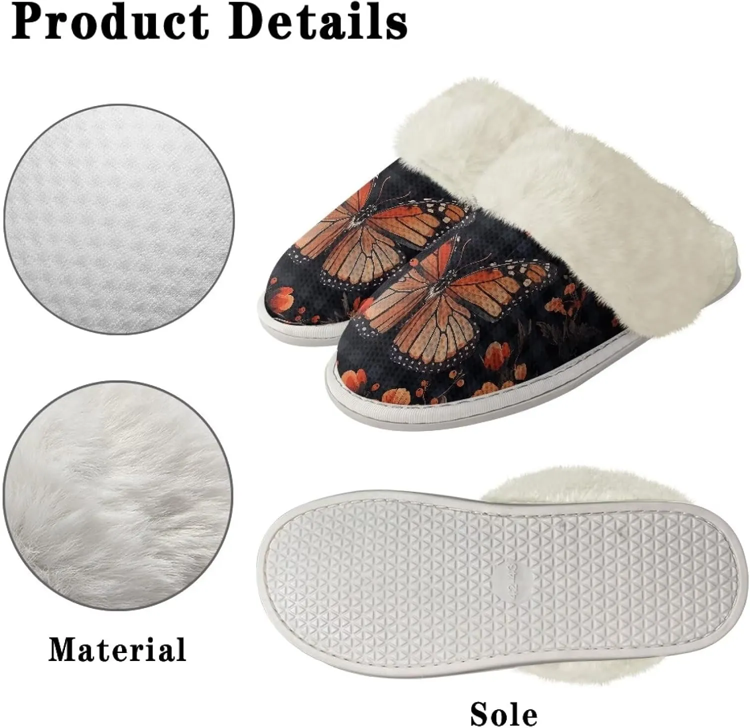 Binienty Women's Men's House Shoes Ultra Lightweight Fuzzy Winter Slippers