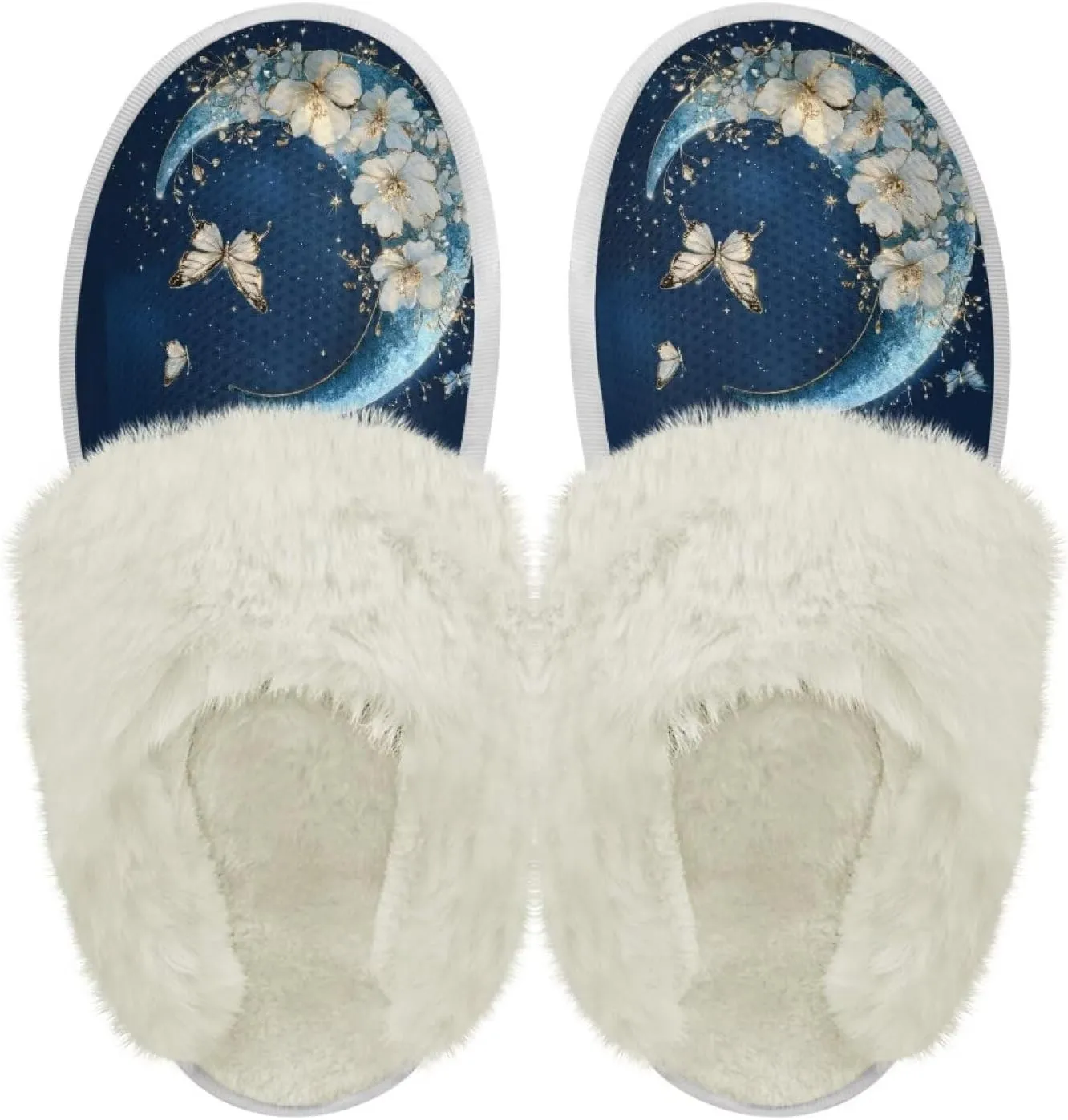 Binienty Women's Men's House Shoes Ultra Lightweight Fuzzy Winter Slippers