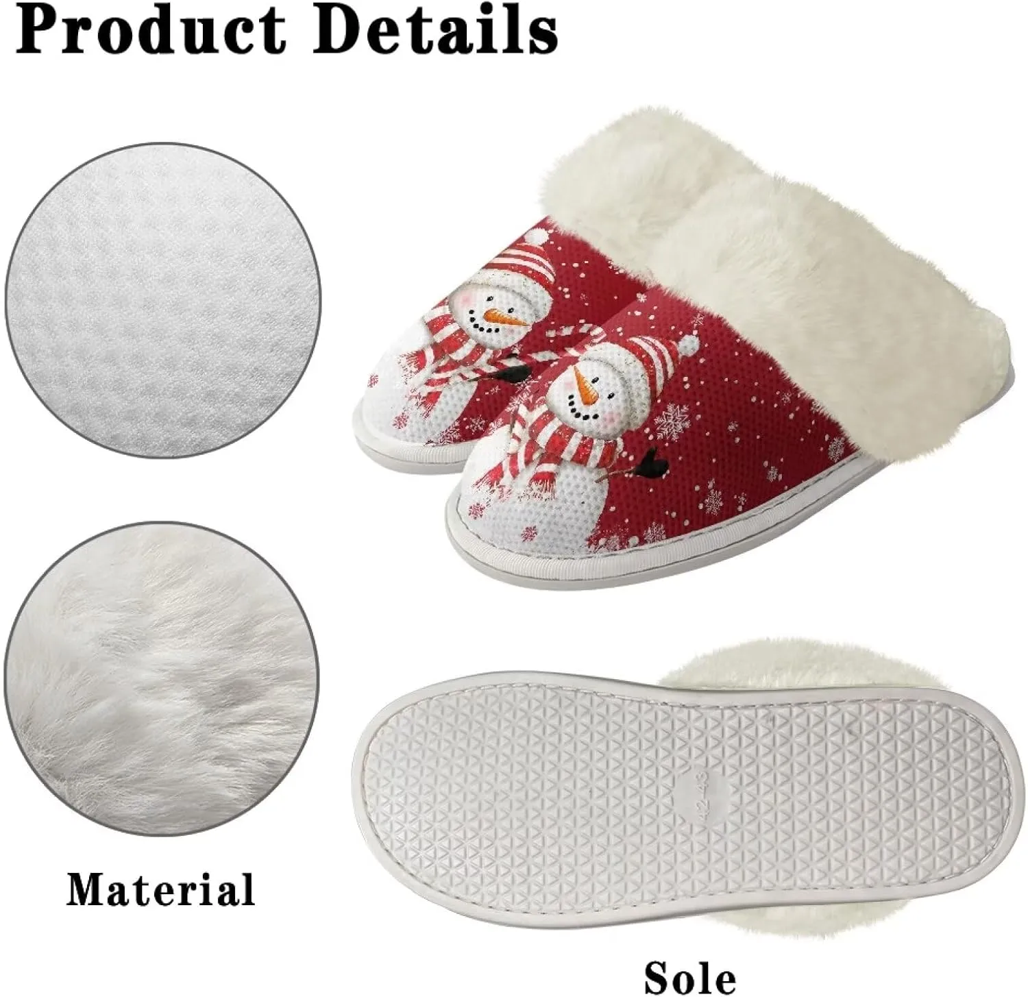 Binienty Women's Men's House Slippers Memory Foam Indoor Outdoor Fuzzy Slipper Bedroom Shoes