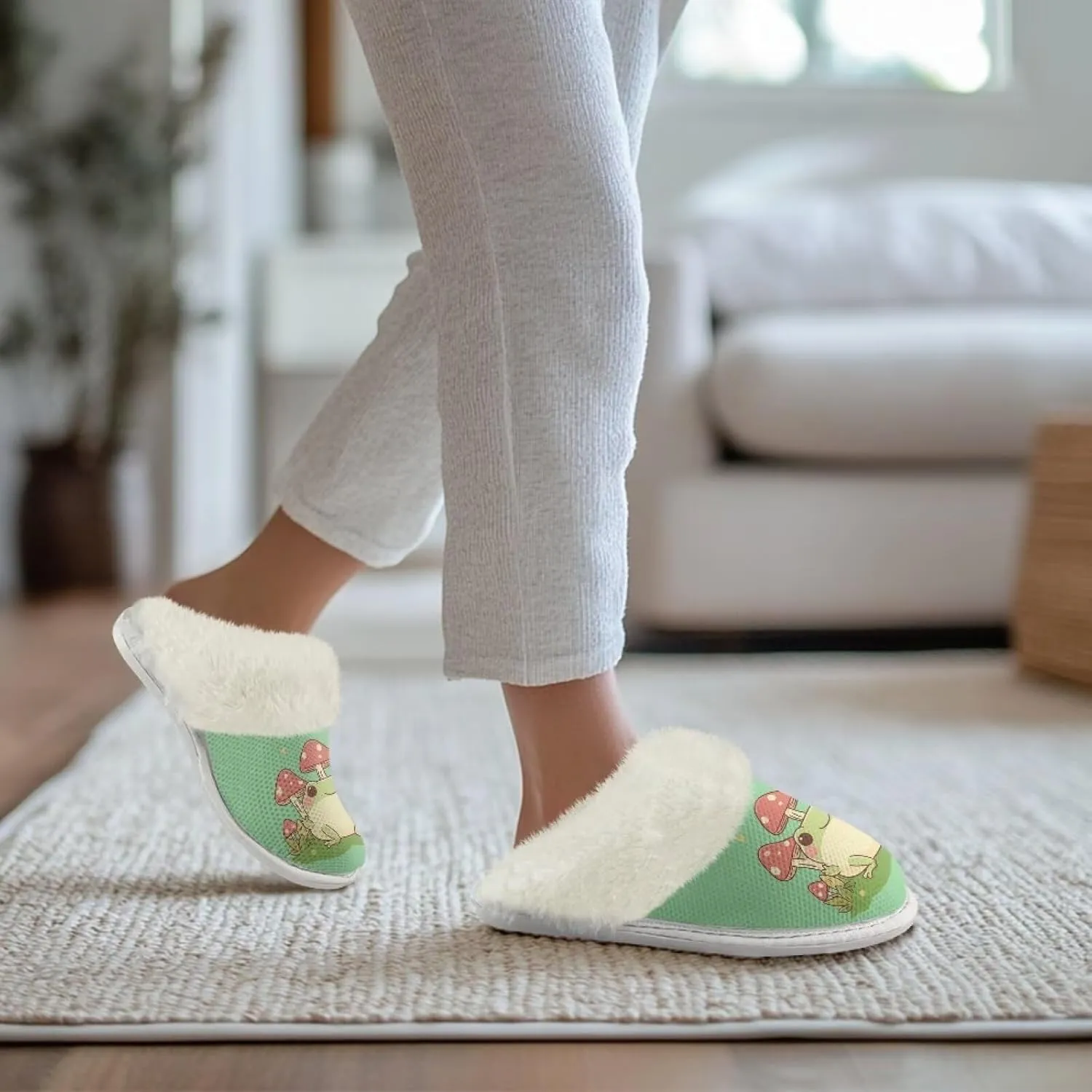 Binienty Womens Slippers Fluffy Fuzzy House Slippers Indoor Outdoor Bedroom Shoes Size 5-13