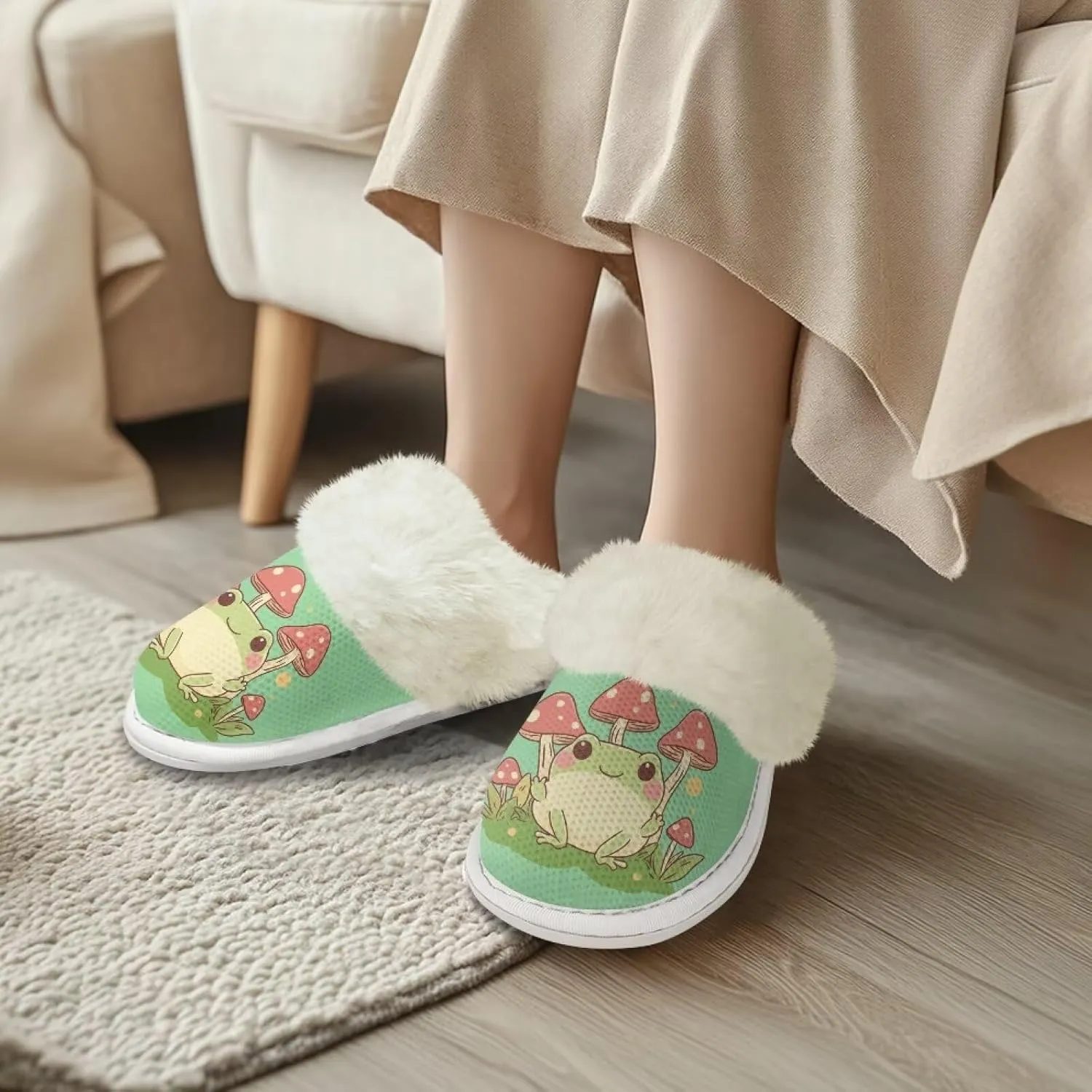 Binienty Womens Slippers Fluffy Fuzzy House Slippers Indoor Outdoor Bedroom Shoes Size 5-13