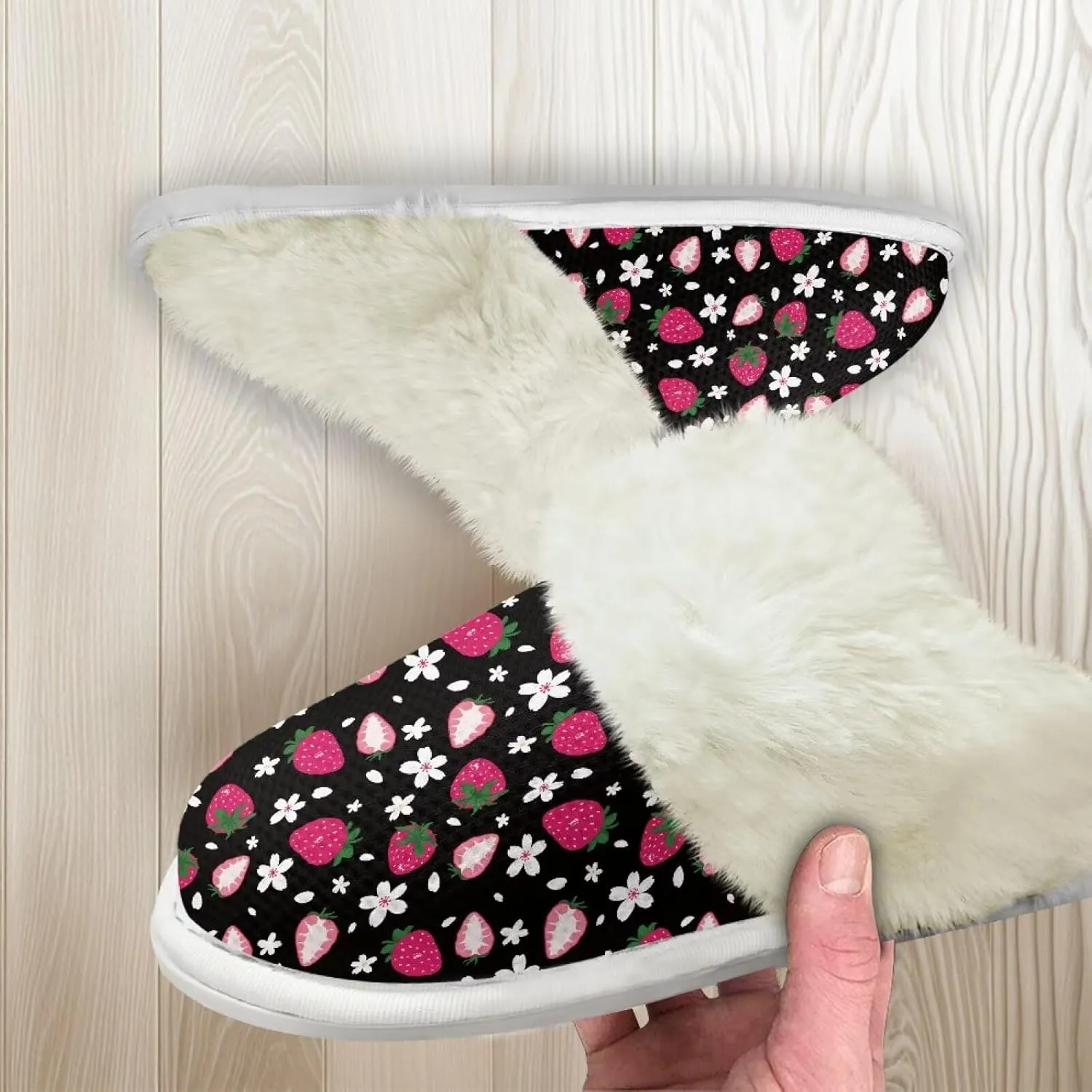 Binienty Womens Slippers Fuzzy Winter Slippers Soft Warm Bedroom Shoes Non-Slip