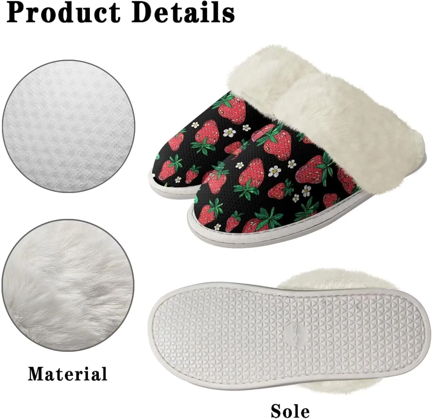 Binienty Womens Slippers Fuzzy Winter Slippers Soft Warm Bedroom Shoes Non-Slip