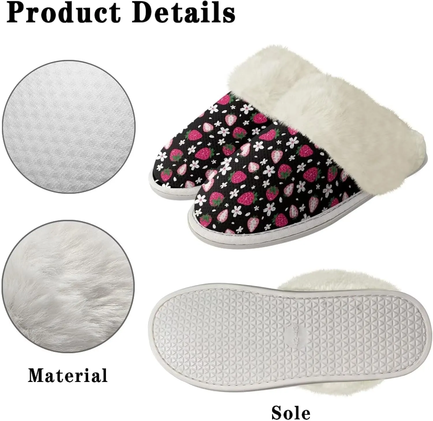 Binienty Womens Slippers Fuzzy Winter Slippers Soft Warm Bedroom Shoes Non-Slip