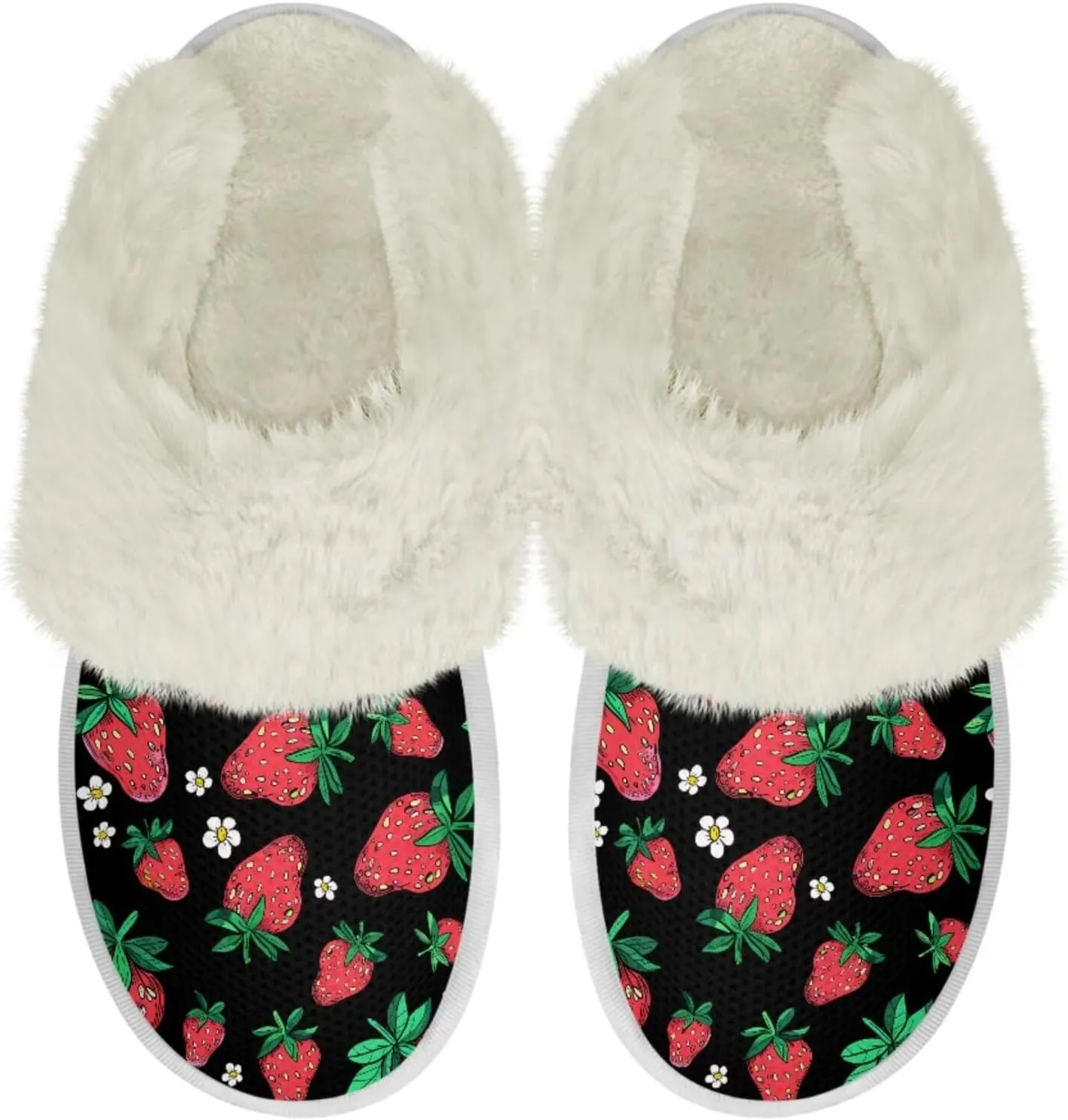 Binienty Womens Slippers Fuzzy Winter Slippers Soft Warm Bedroom Shoes Non-Slip