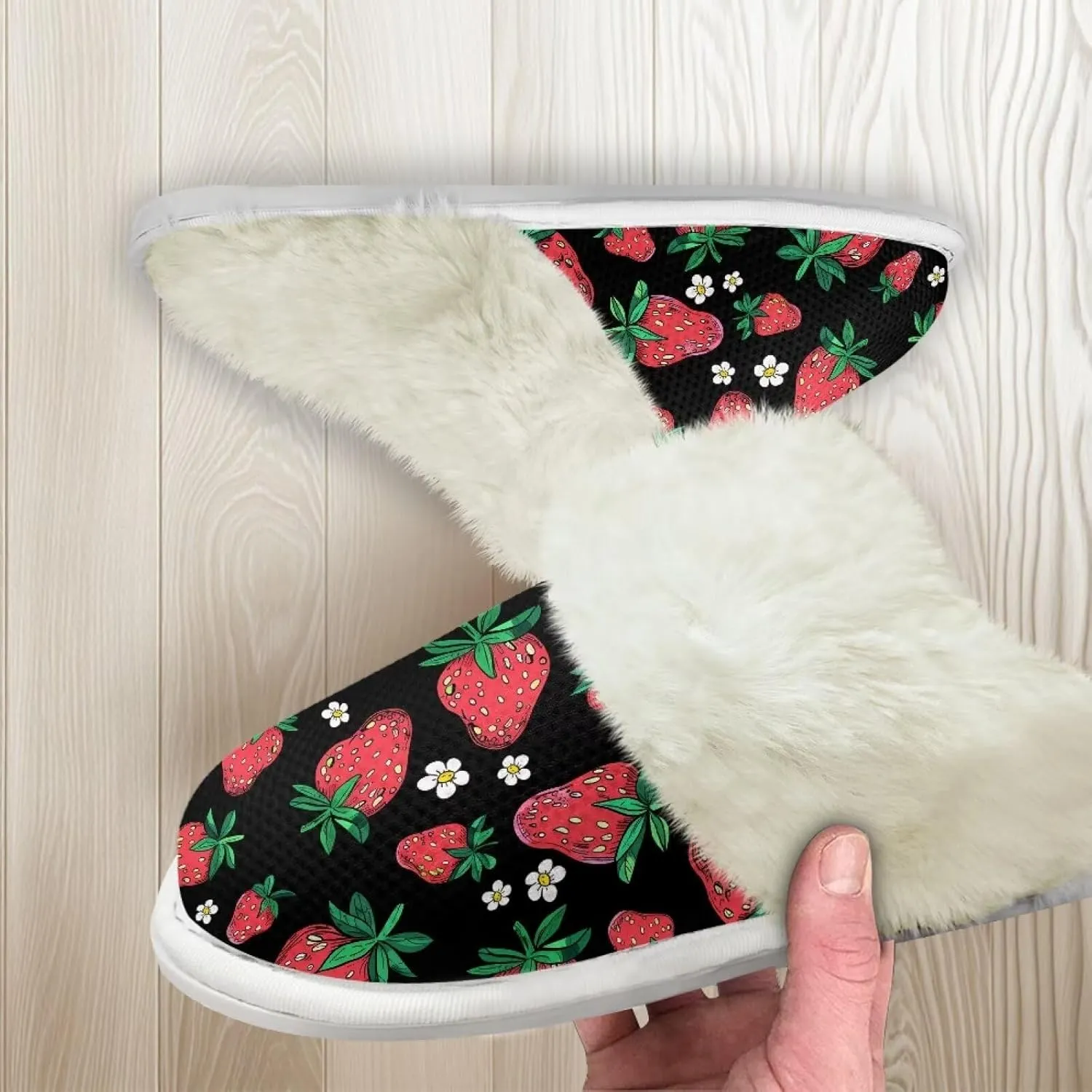 Binienty Womens Slippers Fuzzy Winter Slippers Soft Warm Bedroom Shoes Non-Slip