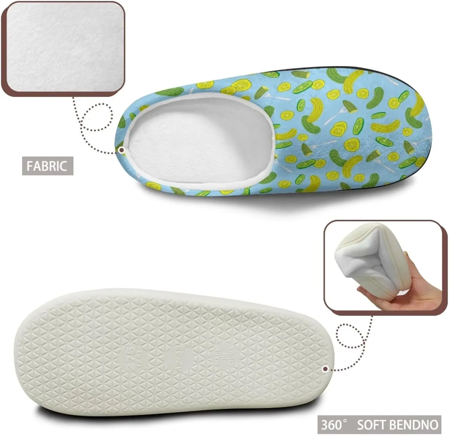 Binienty Womens Slippers Winter Warm with Memory Foam Fluffy House Shoes Indoor Bedroom