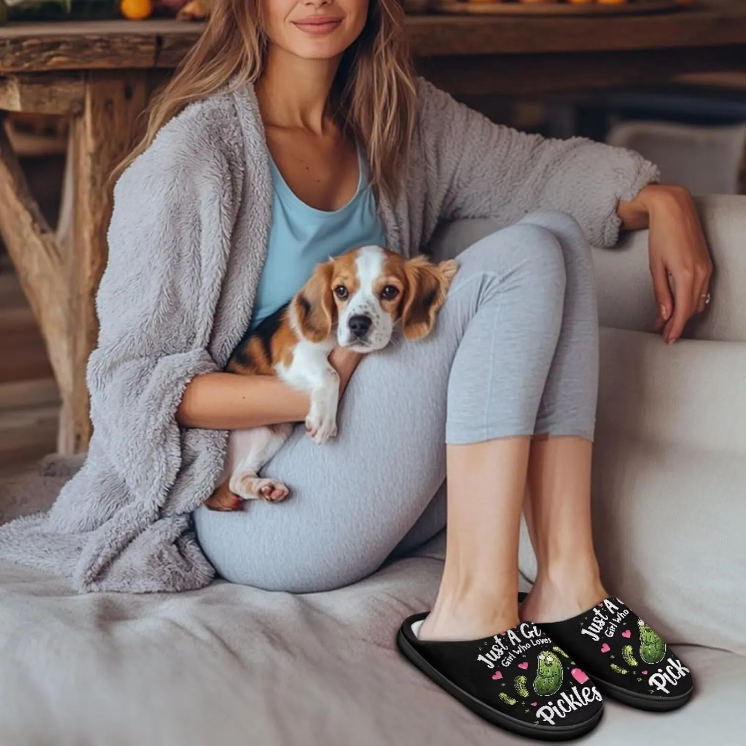 Binienty Womens Slippers Winter Warm with Memory Foam Fluffy House Shoes Indoor Bedroom