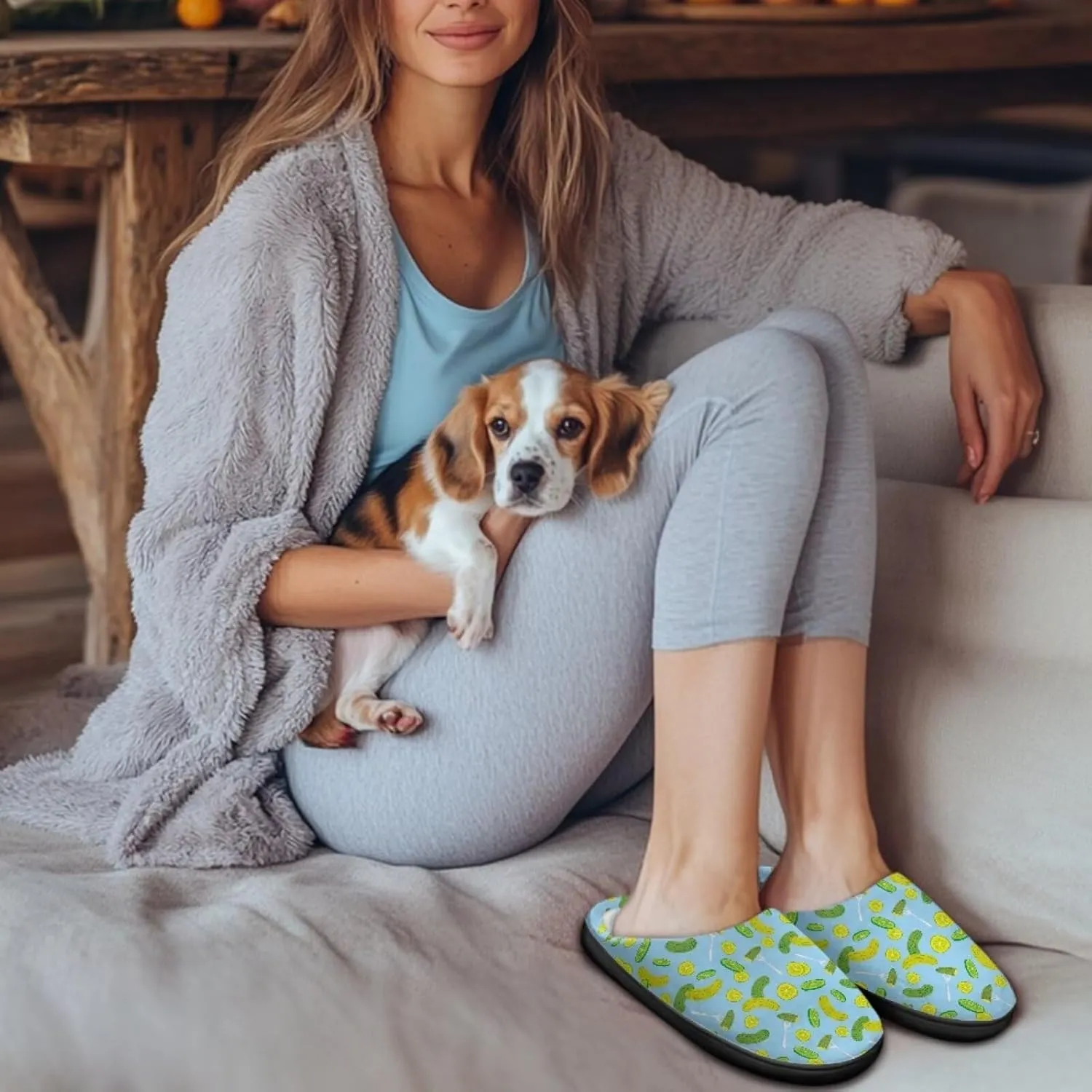 Binienty Womens Slippers Winter Warm with Memory Foam Fluffy House Shoes Indoor Bedroom