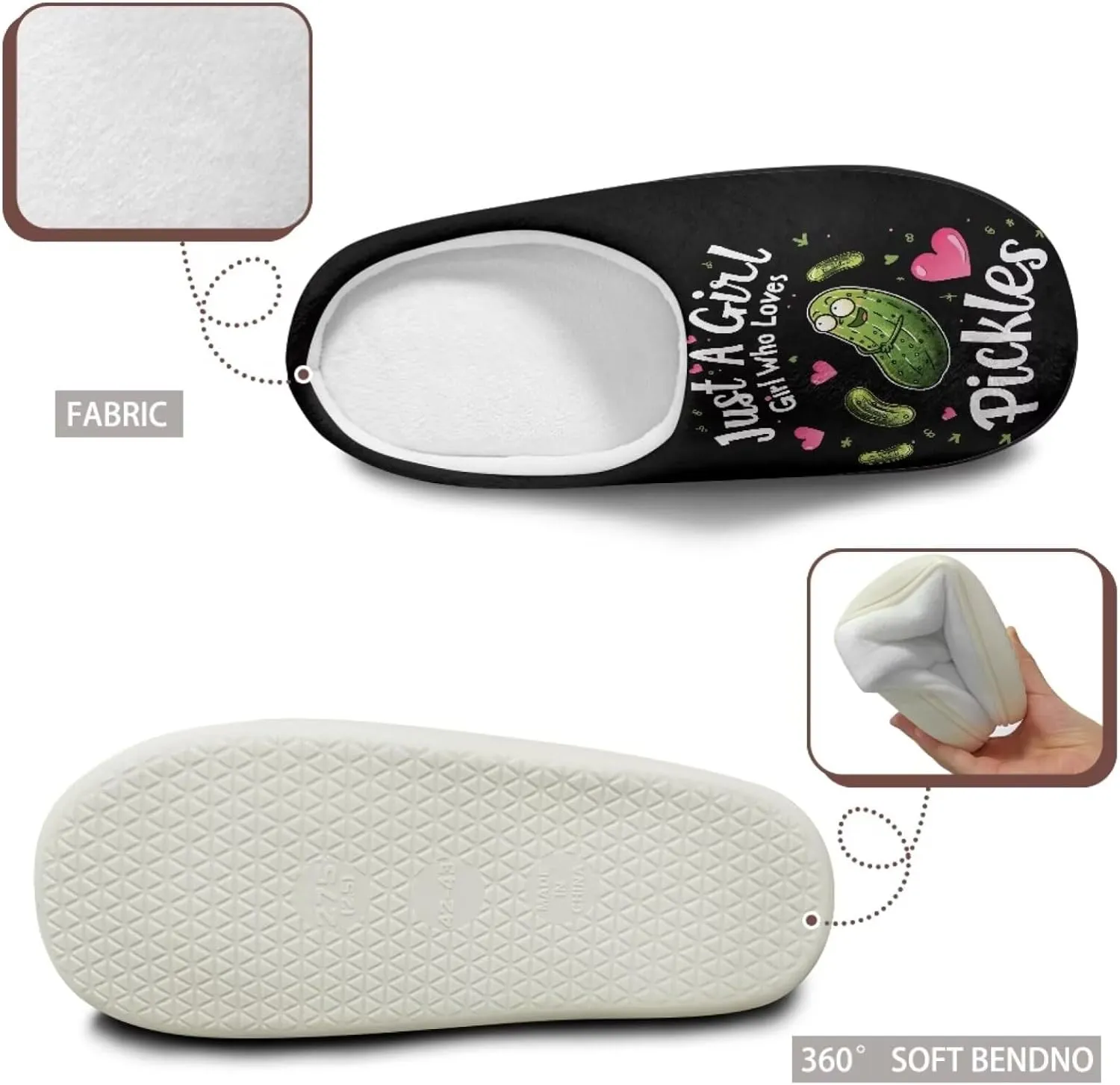 Binienty Womens Slippers Winter Warm with Memory Foam Fluffy House Shoes Indoor Bedroom