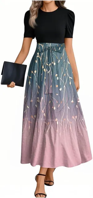 Boho Maxi Dresses for Women 2025, High Waisted Casual Trendy Summer Dresses Beach Vacation Womens Sundresses