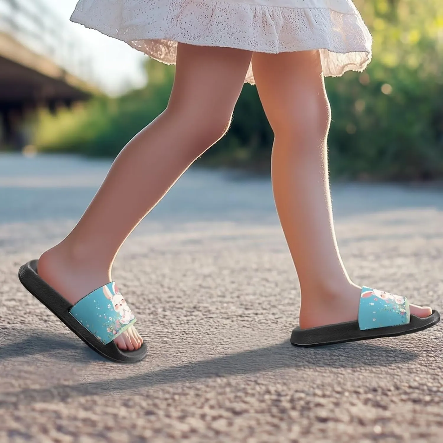 Boy & Girls Slide Sandals Kids Shower Shoes Non Slip Summer Slippers Beach Sandals