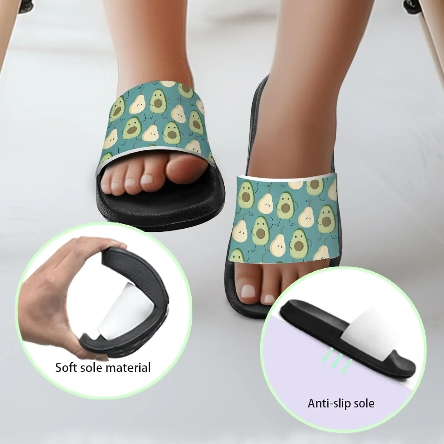 Boy & Girls Slide Sandals Summer Shoes Kids Shower Slippers Non Slip Girls Sandals