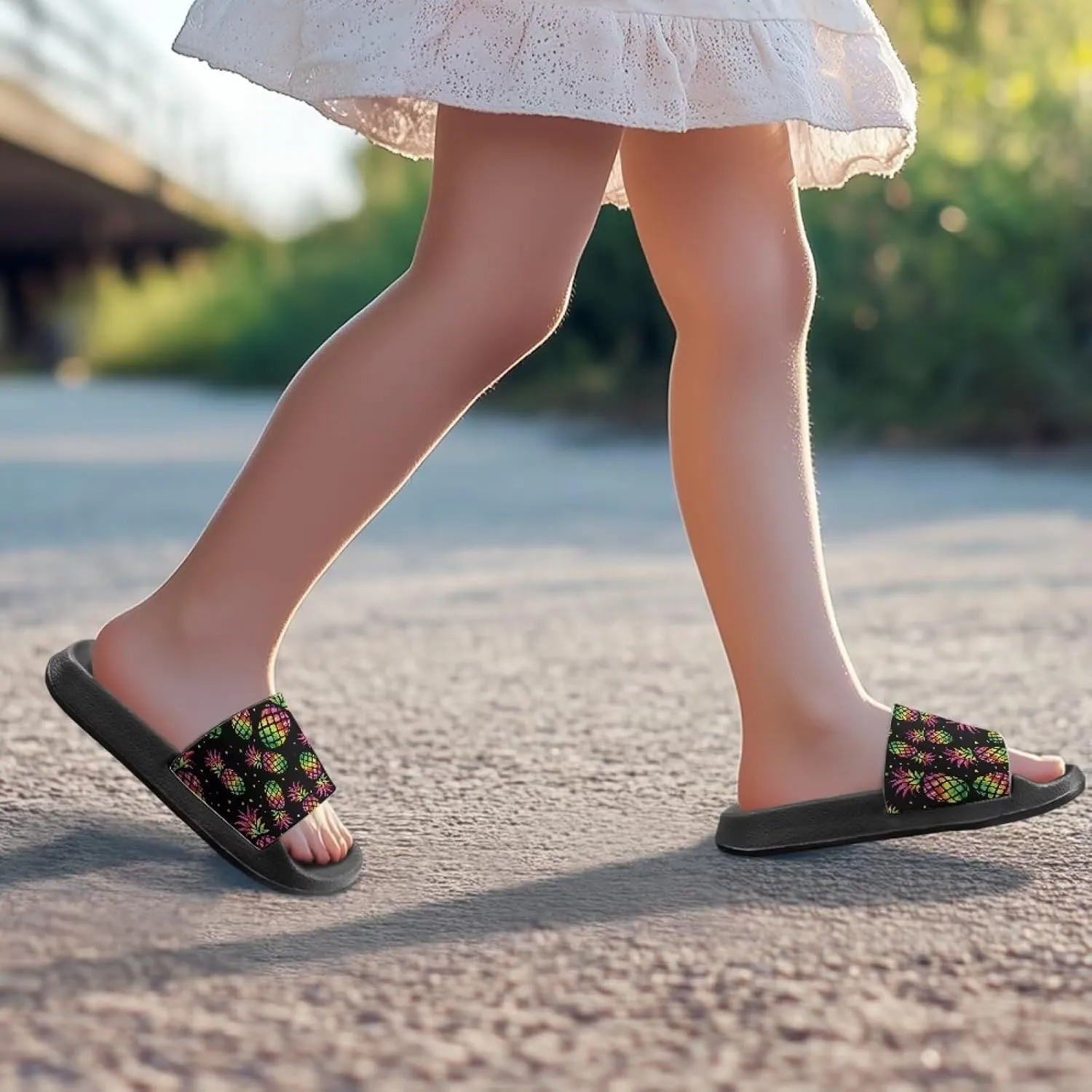 Boy & Girls Slide Sandals Summer Shoes Kids Shower Slippers Non Slip Girls Sandals