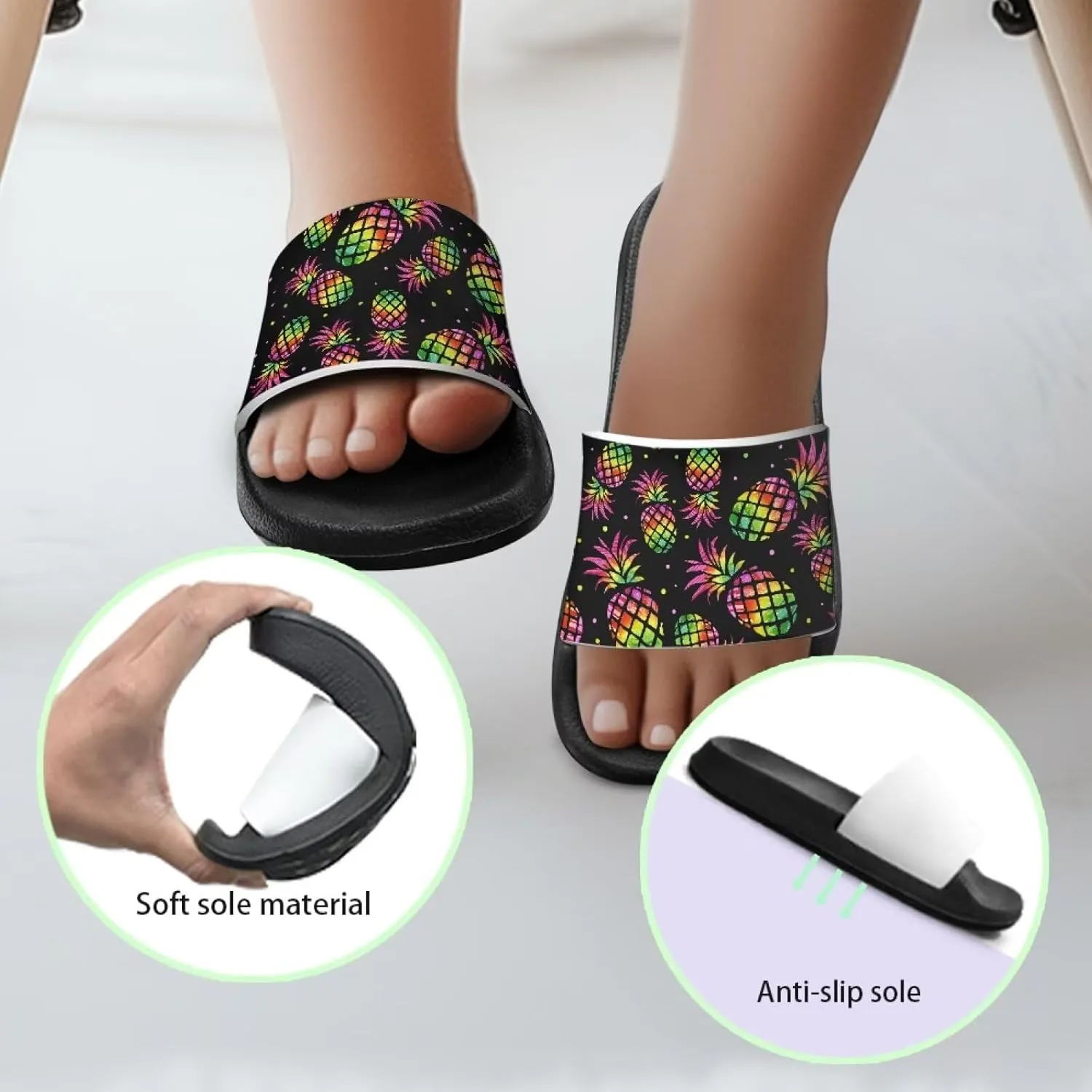 Boy & Girls Slide Sandals Summer Shoes Kids Shower Slippers Non Slip Girls Sandals