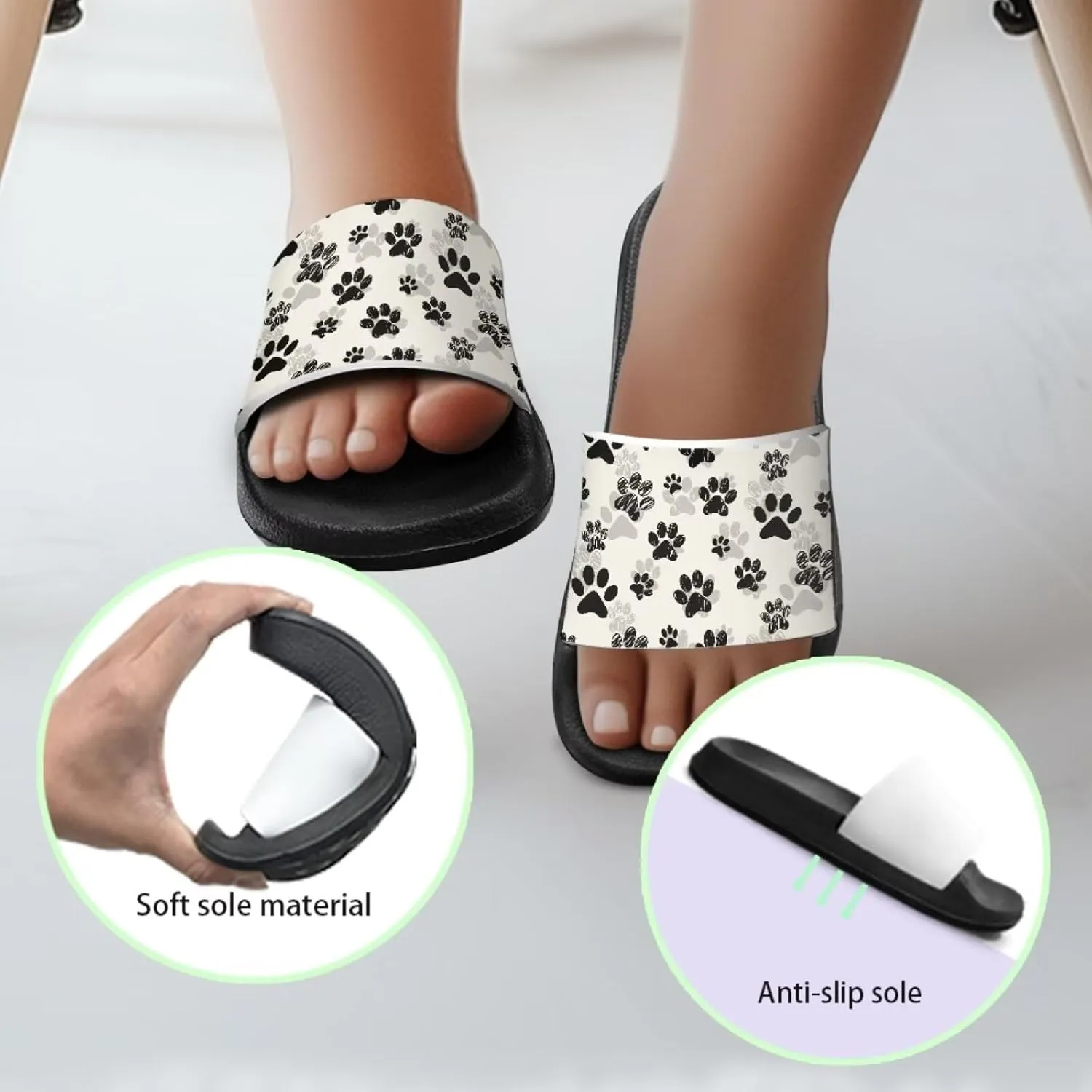 Boys Slides Non-slip Toddler Boys Cute Shower Slippers Toddler Flip Flops Beach Pool Sandals Play Family Gatherings Outdoor