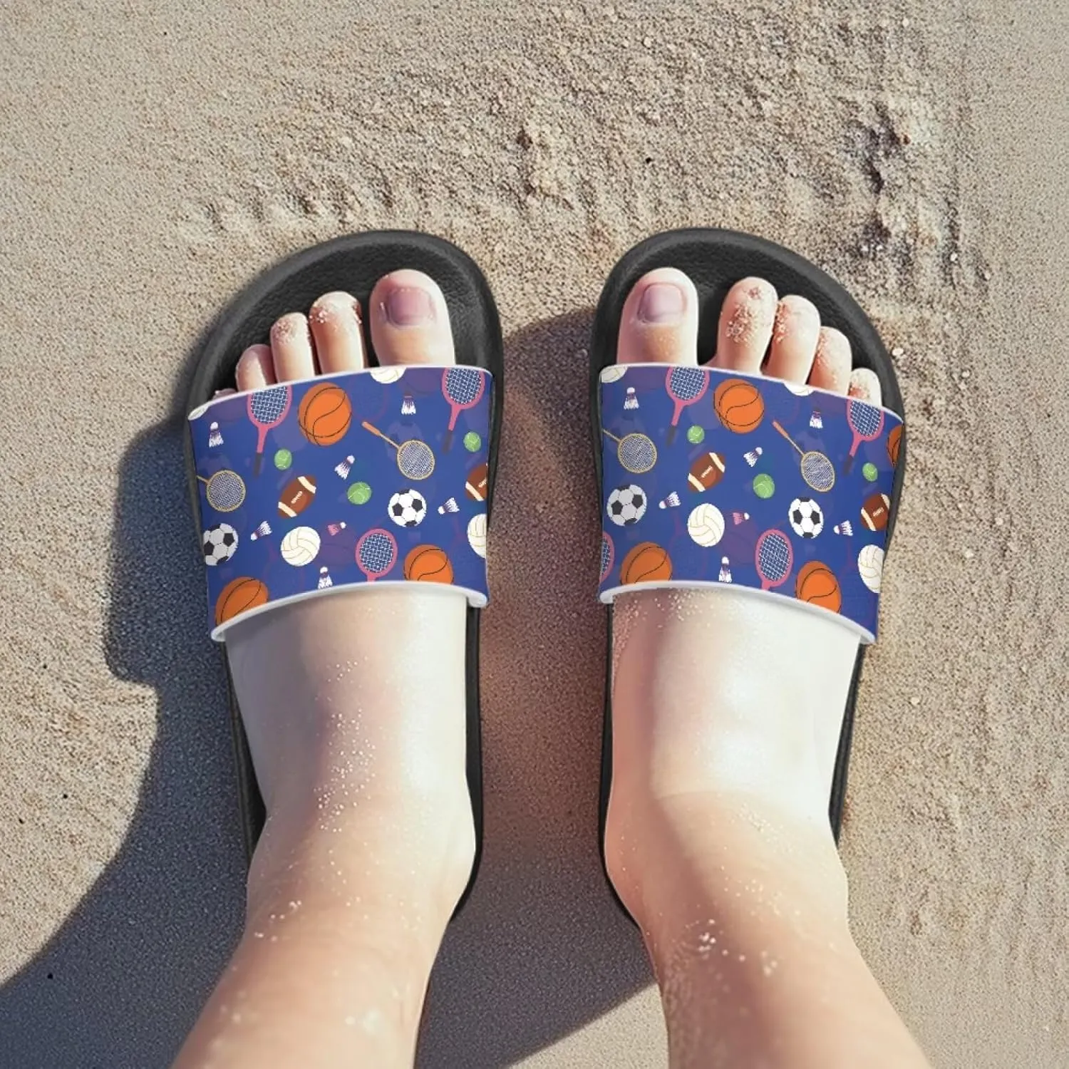 Boys Slides Non-slip Toddler Boys Cute Shower Slippers Toddler Flip Flops Beach Pool Sandals Play Family Gatherings Outdoor