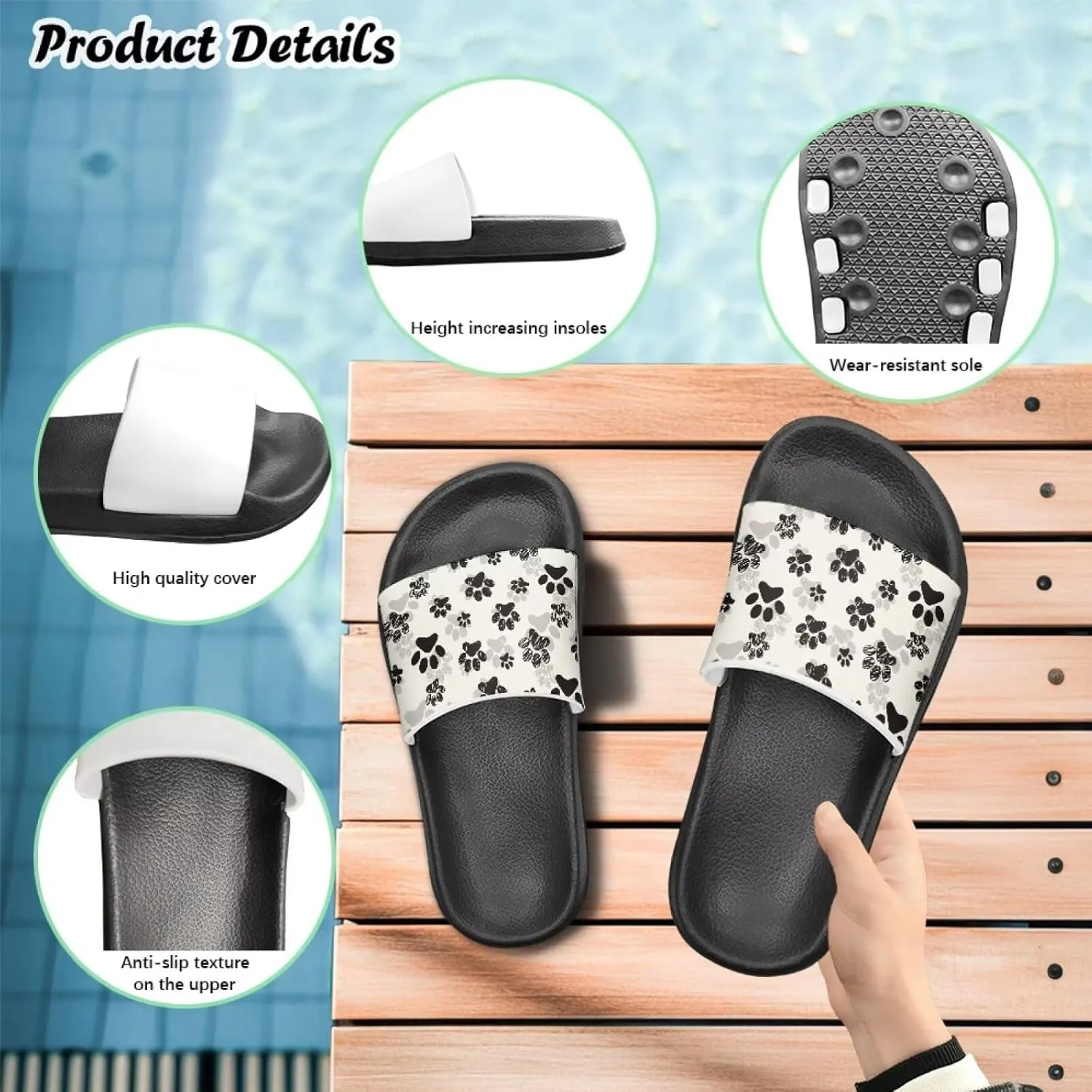 Boys Slides Non-slip Toddler Boys Cute Shower Slippers Toddler Flip Flops Beach Pool Sandals Play Family Gatherings Outdoor