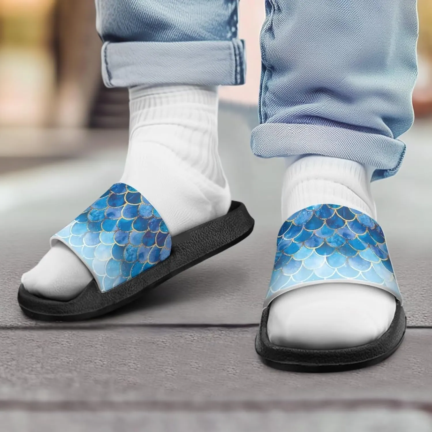 Boys Slides Non-slip Toddler Boys Cute Shower Slippers Toddler Flip Flops Beach Pool Sandals Play Family Gatherings Outdoor