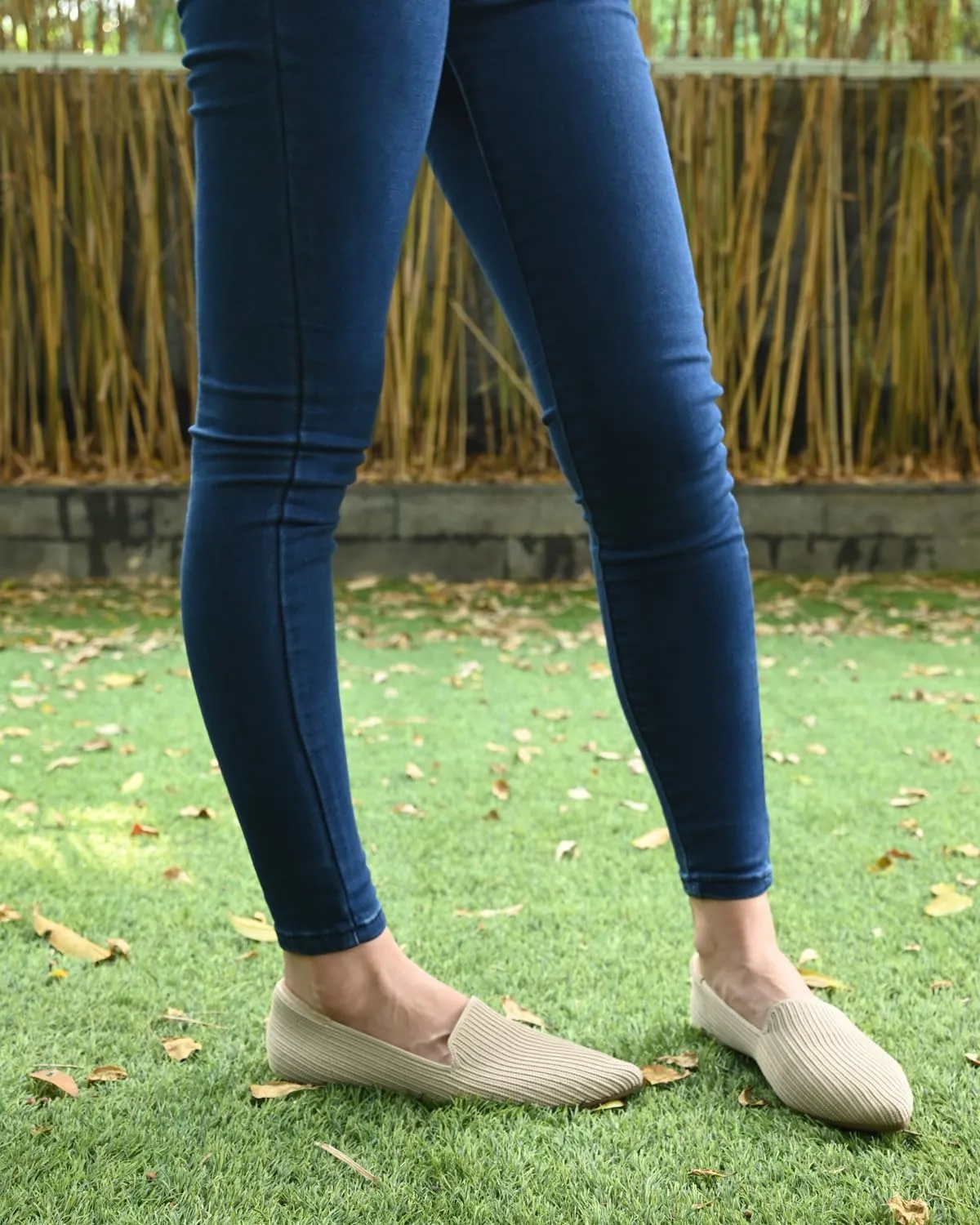 Brown Women's One Size Pointed Toe Slip-On Knit Ballet Flats for Dressy Casual Office Work Walking Flats