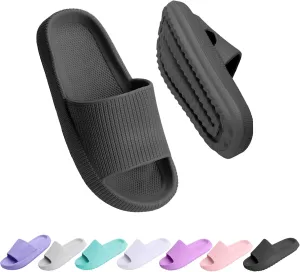 Cloud Slides for Kids,Girls Boys Comfy Thick Sole Pillow Slippers Non-Slip Shower Bathroom Sandals Summer Beach Shoes for Little/Big Kids