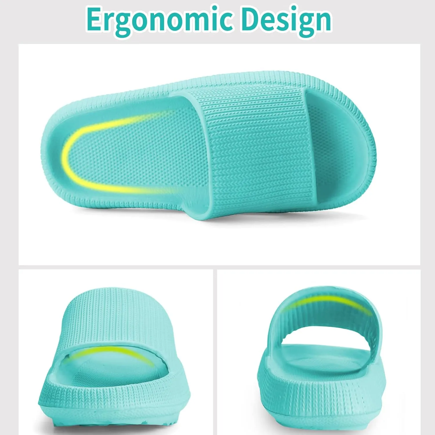 Cloud Slides for Kids,Girls Boys Comfy Thick Sole Pillow Slippers Non-Slip Shower Bathroom Sandals Summer Beach Shoes for Little/Big Kids