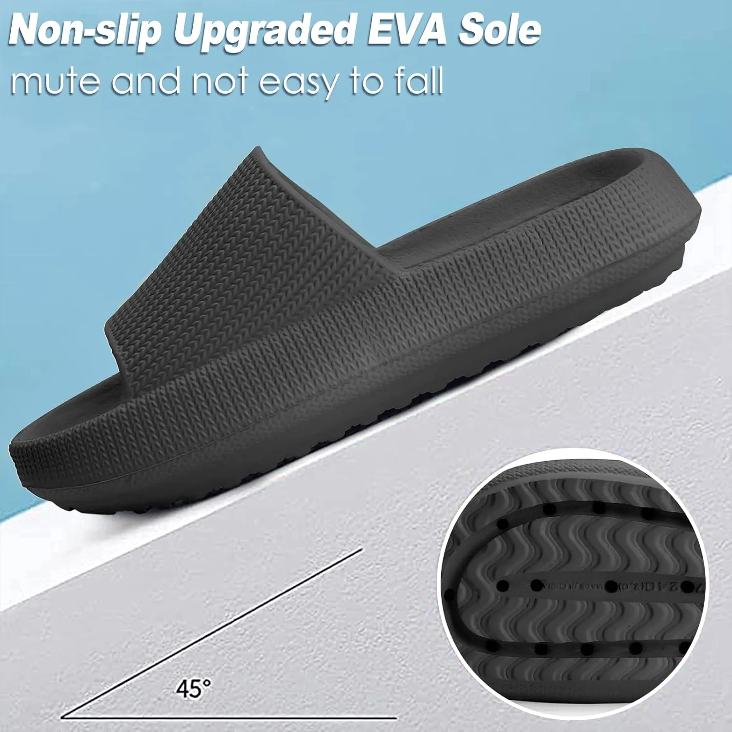 Cloud Slides for Kids,Girls Boys Comfy Thick Sole Pillow Slippers Non-Slip Shower Bathroom Sandals Summer Beach Shoes for Little/Big Kids