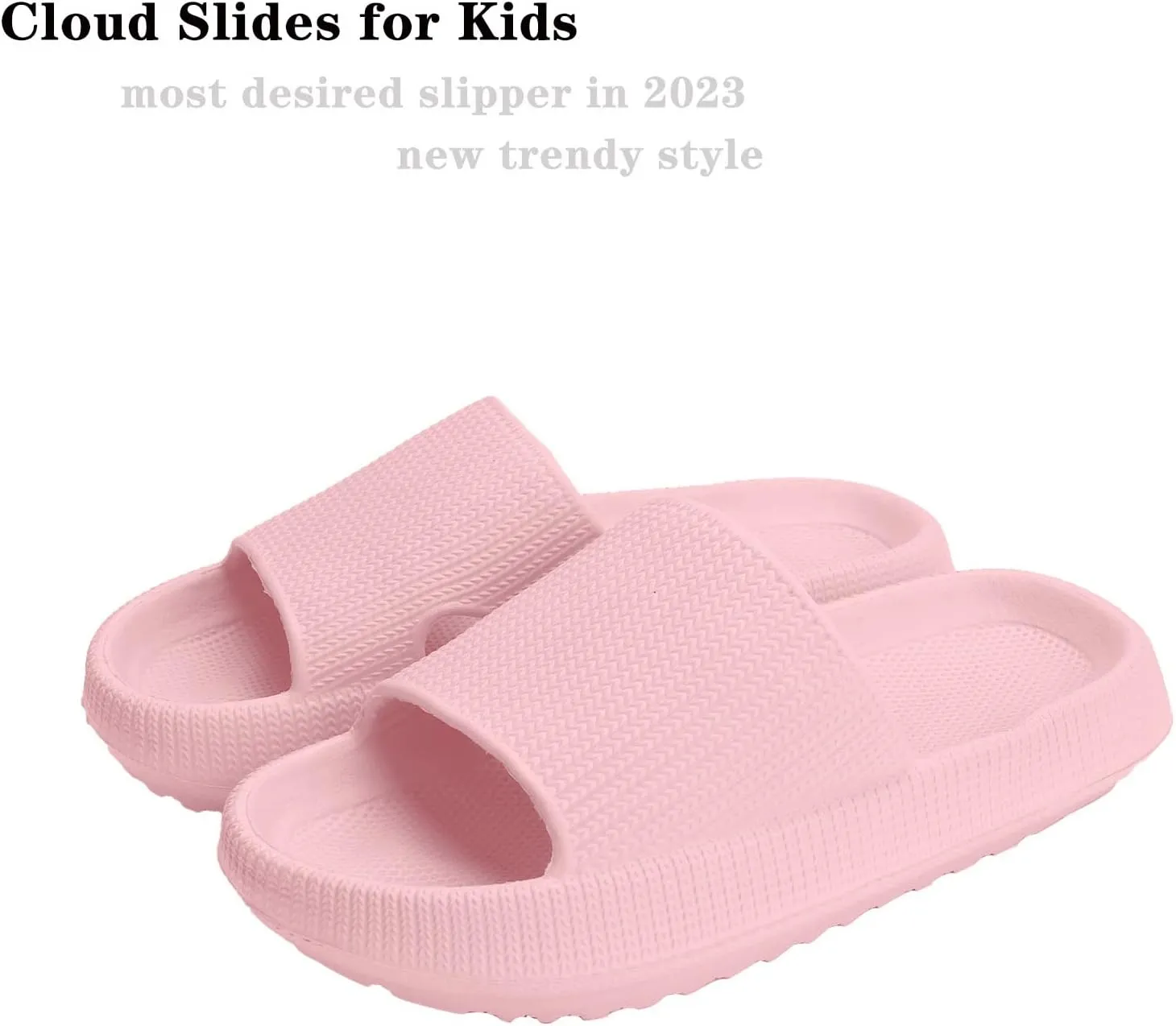Cloud Slides for Kids,Girls Boys Comfy Thick Sole Pillow Slippers Non-Slip Shower Bathroom Sandals Summer Beach Shoes for Little/Big Kids