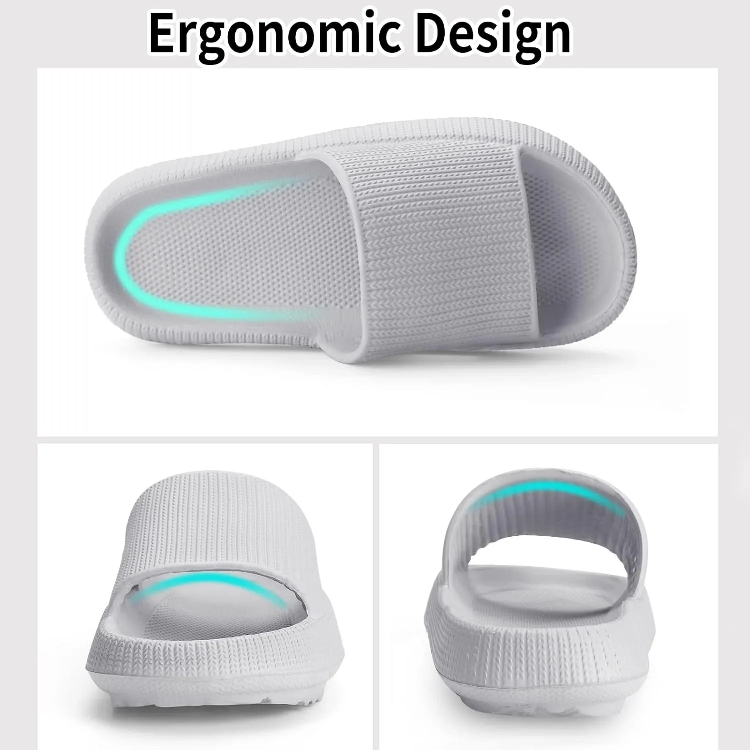 Cloud Slides for Kids,Girls Boys Comfy Thick Sole Pillow Slippers Non-Slip Shower Bathroom Sandals Summer Beach Shoes for Little/Big Kids
