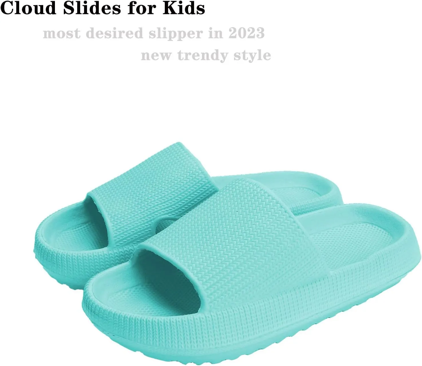 Cloud Slides for Kids,Girls Boys Comfy Thick Sole Pillow Slippers Non-Slip Shower Bathroom Sandals Summer Beach Shoes for Little/Big Kids