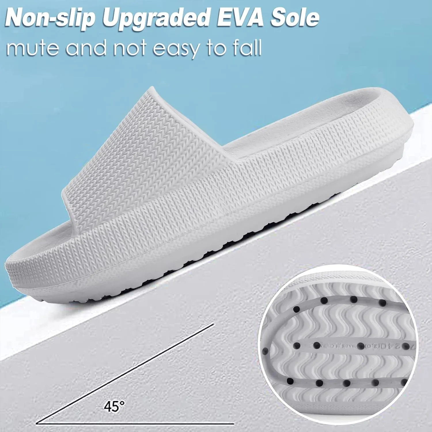 Cloud Slides for Kids,Girls Boys Comfy Thick Sole Pillow Slippers Non-Slip Shower Bathroom Sandals Summer Beach Shoes for Little/Big Kids