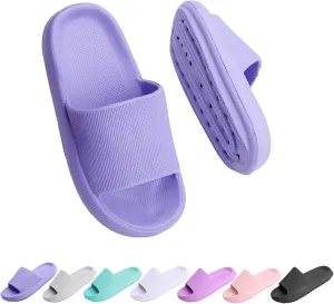 Cloud Slides for Kids,Girls Boys Comfy Thick Sole Pillow Slippers Non-Slip Shower Bathroom Sandals Summer Beach Shoes for Little/Big Kids