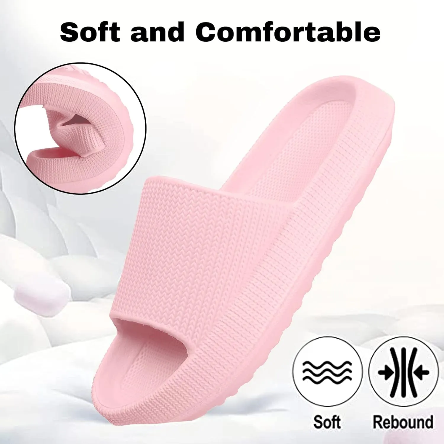 Cloud Slides for Kids,Girls Boys Comfy Thick Sole Pillow Slippers Non-Slip Shower Bathroom Sandals Summer Beach Shoes for Little/Big Kids