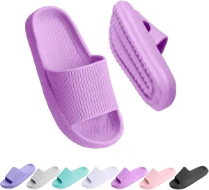 Cloud Slides for Kids,Girls Boys Comfy Thick Sole Pillow Slippers Non-Slip Shower Bathroom Sandals Summer Beach Shoes for Little/Big Kids
