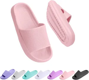 Cloud Slides for Kids,Girls Boys Comfy Thick Sole Pillow Slippers Non-Slip Shower Bathroom Sandals Summer Beach Shoes for Little/Big Kids