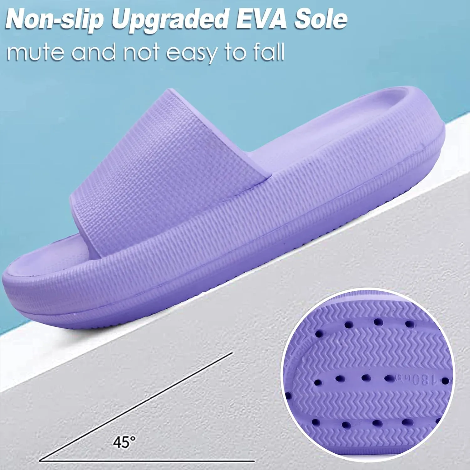 Cloud Slides for Kids,Girls Boys Comfy Thick Sole Pillow Slippers Non-Slip Shower Bathroom Sandals Summer Beach Shoes for Little/Big Kids