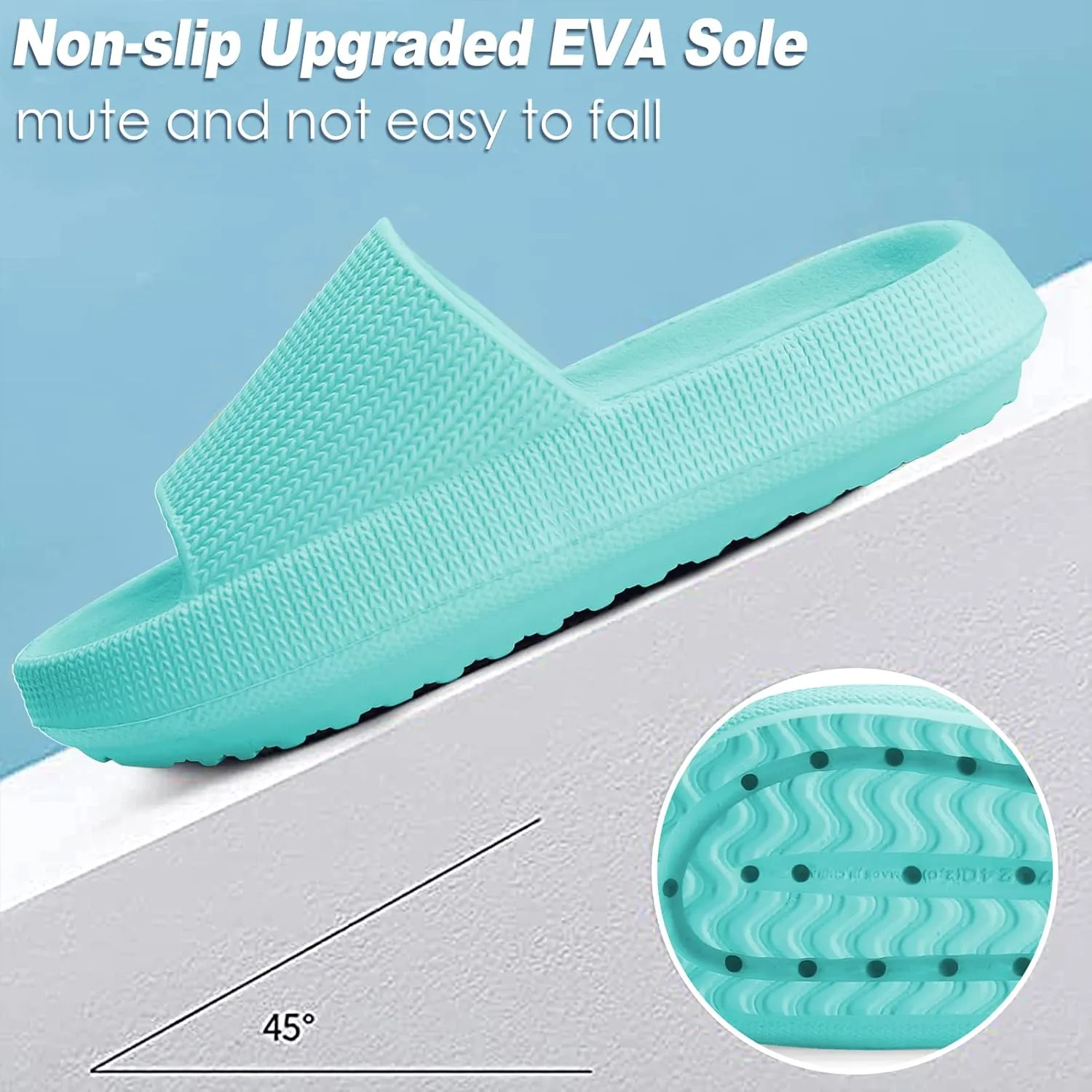 Cloud Slides for Kids,Girls Boys Comfy Thick Sole Pillow Slippers Non-Slip Shower Bathroom Sandals Summer Beach Shoes for Little/Big Kids