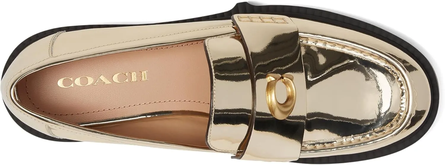 Coach® Leah Loafers for Women – Leather and Synthetic Construction – Cushioned Insole – Round Toe