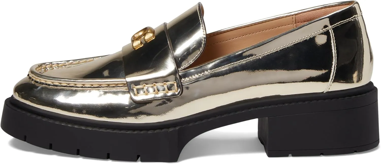 Coach® Leah Loafers for Women – Leather and Synthetic Construction – Cushioned Insole – Round Toe