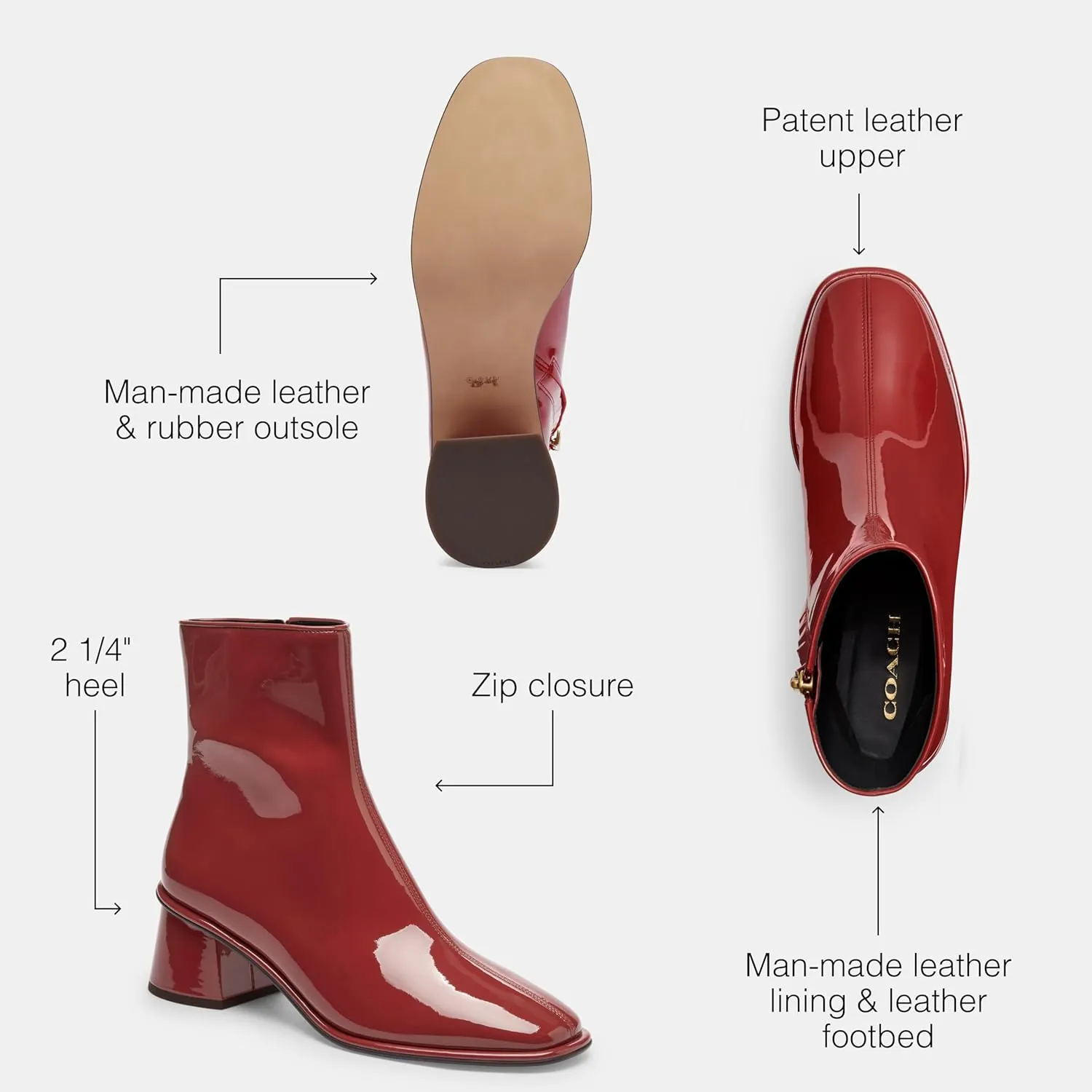 COACH Women's Gigi Bootie Uniform Dress Shoe