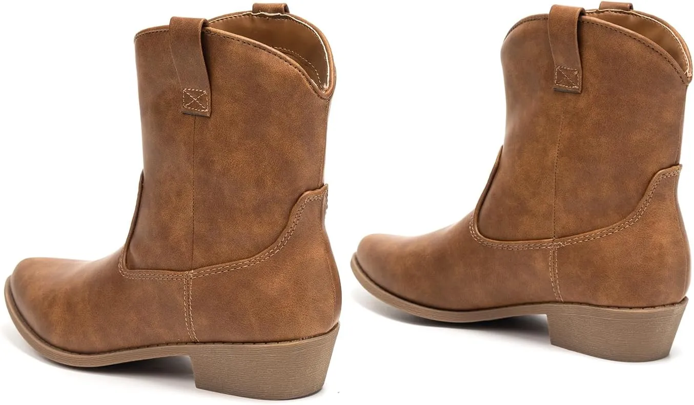 Colgo Women's Ankle Boots - Stylish Cowgirl Boots for Women, Western & Cowboy Boots, Comfortable Fashion Short Boots & Short Booties for Women