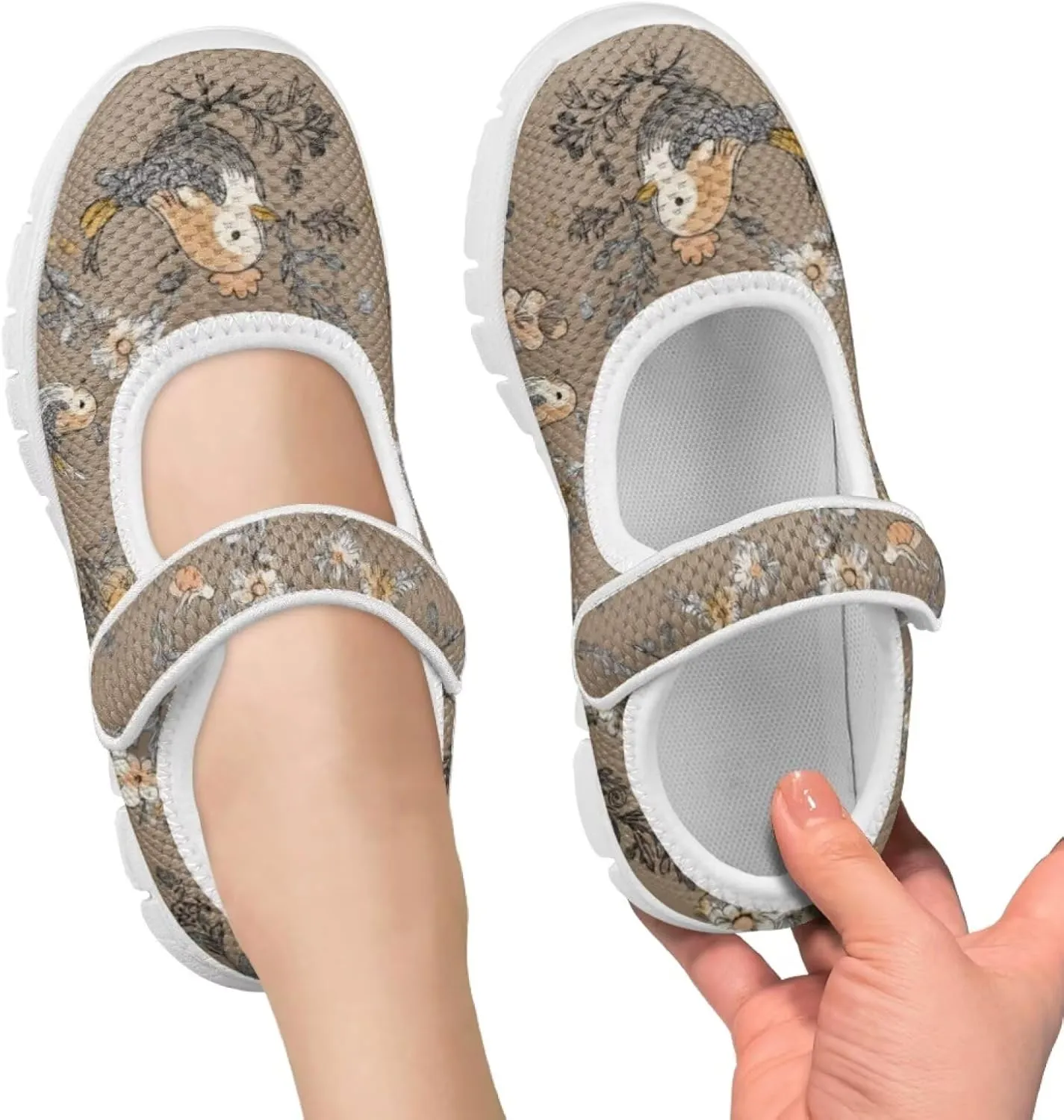 Coloranimal Girls Mary Jane Shoes Dance Shoes for Kids Princess Shoes Girls Ballet Dress Shoes Magic Sticker Mary Jane Flats