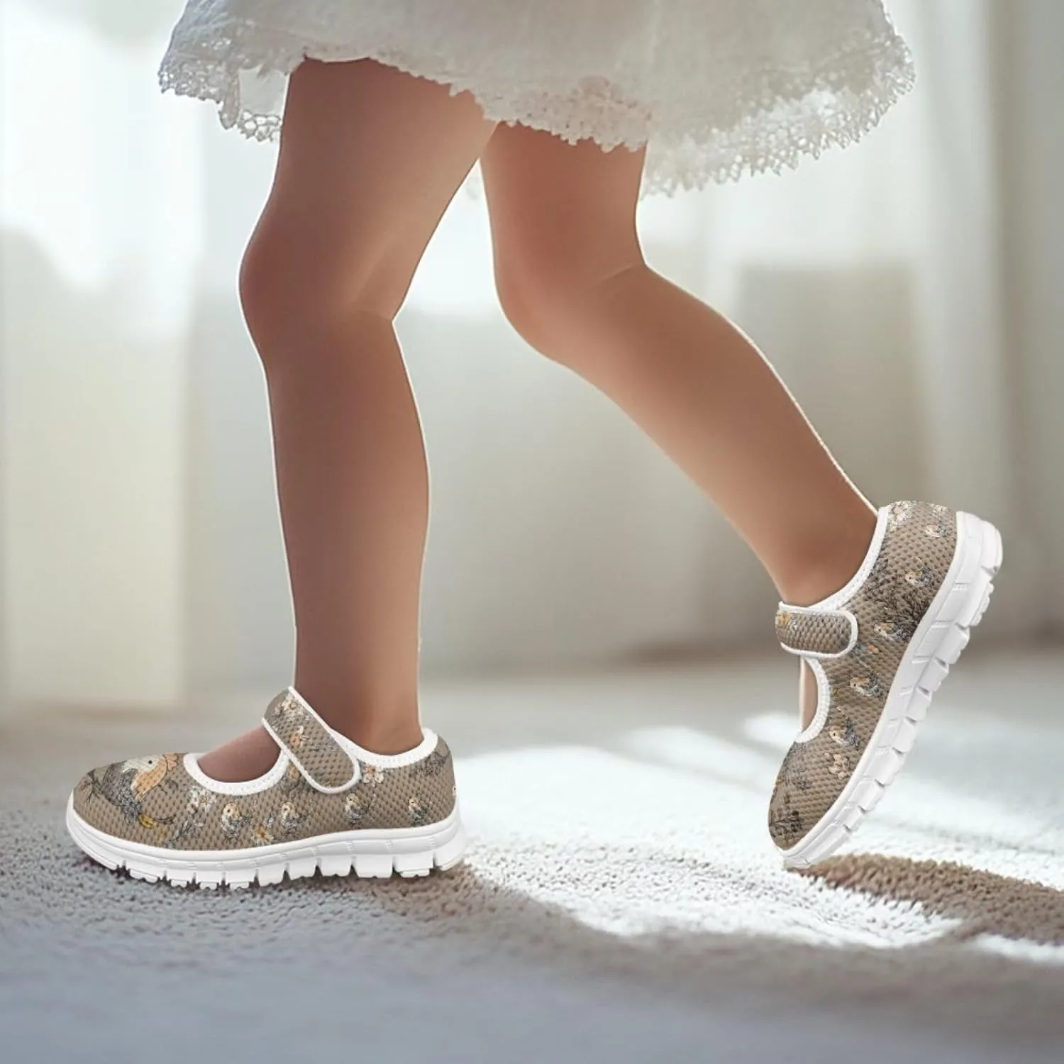 Coloranimal Girls Mary Jane Shoes Dance Shoes for Kids Princess Shoes Girls Ballet Dress Shoes Magic Sticker Mary Jane Flats