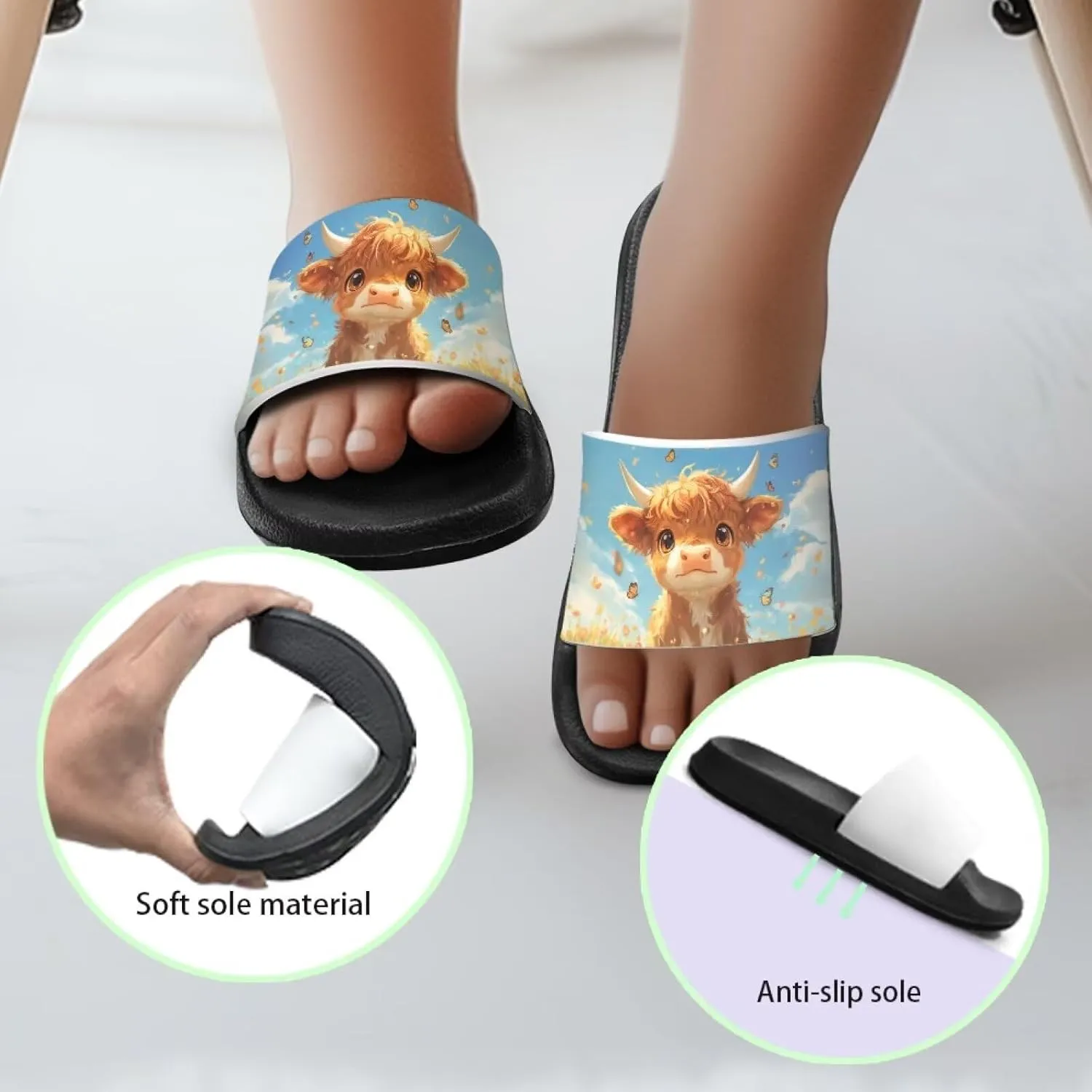 Comfortable Girls Sandals Toddler Kids Shower Shoes Summer Slippers Girls Flip Flops