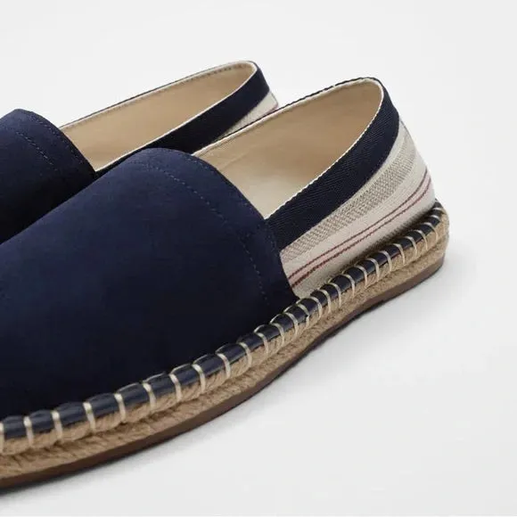 Contrast Suede Price-conscious Multi Coloured Man UK Espadrilles. Professional-grade Size-7 Zara Split