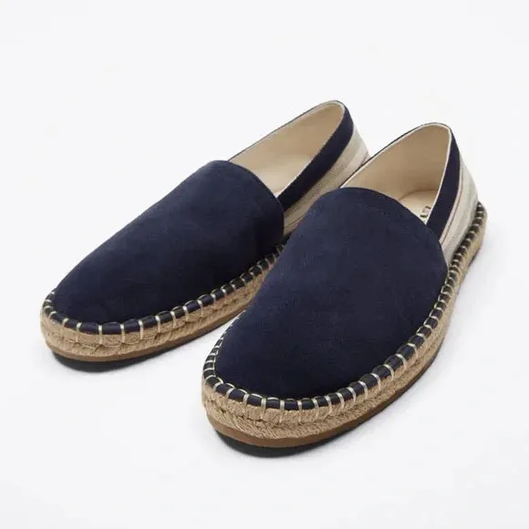 Contrast Suede Price-conscious Multi Coloured Man UK Espadrilles. Professional-grade Size-7 Zara Split
