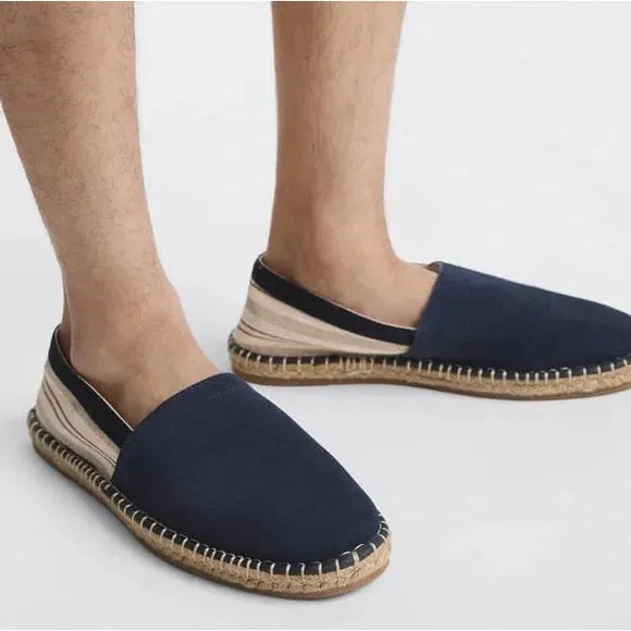Contrast Suede Price-conscious Multi Coloured Man UK Espadrilles. Professional-grade Size-7 Zara Split